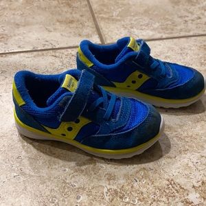 Toddler 7M Saucony Sneakers - blue and yellow